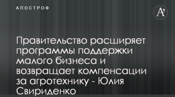Правительство расширяет программы поддержки малого бизнеса и возвращает компенсации за агротехнику - Юлия Свириденко