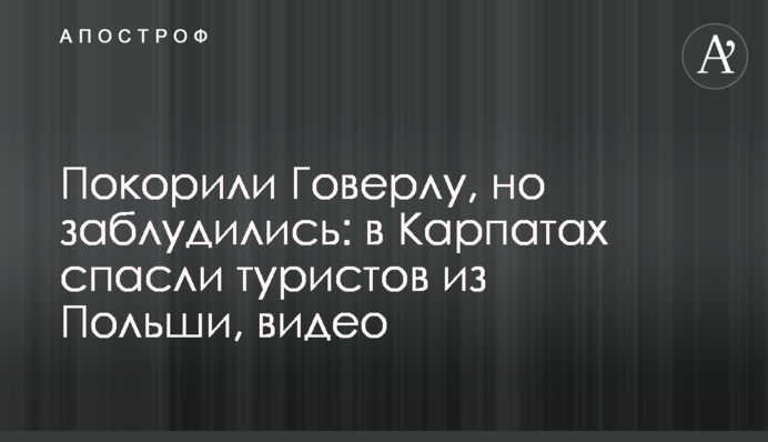 Conquered Hoverla, but got lost: Polish tourists were rescued in the Carpathians, video