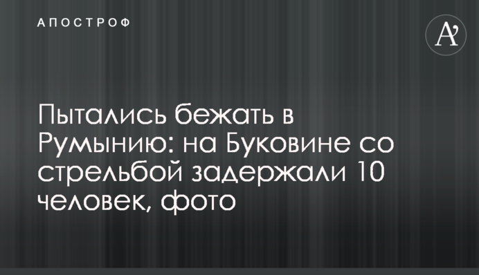 Намагались втекти в Румунію: на Буковині зі стріляниною затримали 10 чоловіків, фото