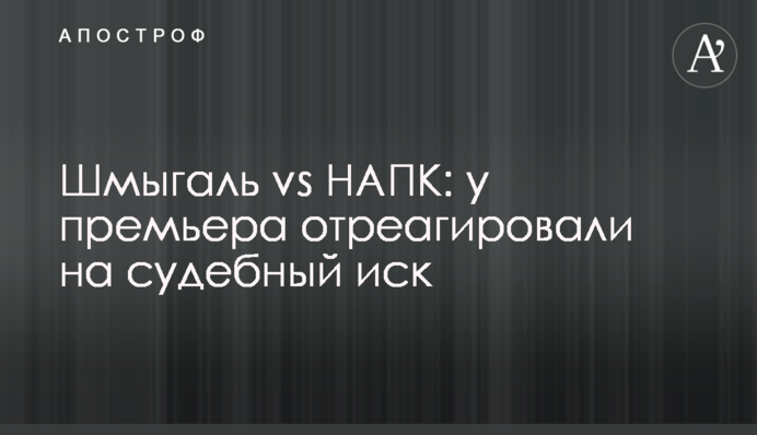 Шмигаль vs НАЗК: у прем'єра відреагували на судовий позов