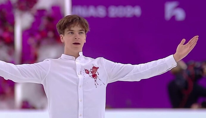 Символ смерти от ракет: украинский фигурист превратил свое выступление в 