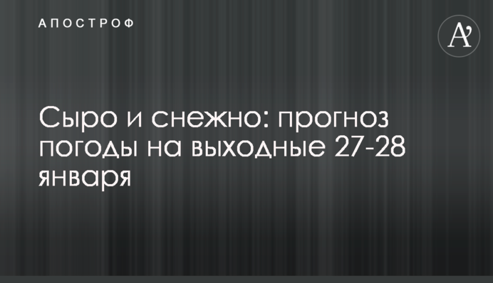 Сыро и снежно: прогноз погоды на выходные 27-28 января
