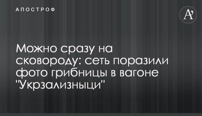 Можна одразу на пательню: мережу вразили фото грибниці у вагоні 