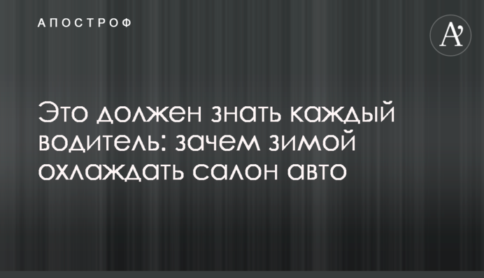 Це має знати кожен водій: навіщо взимку охолоджувати салон авто