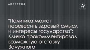 "Політика може переважити здоровий глузд та інтереси держави": Кличко прокоментував можливу відставку Залужного