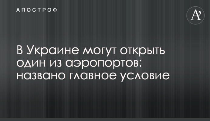 В Украине могут открыть один из аэропортов: названо главное условие
