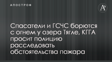 Спасатели и ГСЧС борются с огнем у озера Тягле, КГГА просит полицию расследовать обстоятельства пожара