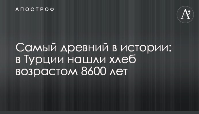 Самый древний в истории: в Турции нашли хлеб возрастом 8600 лет