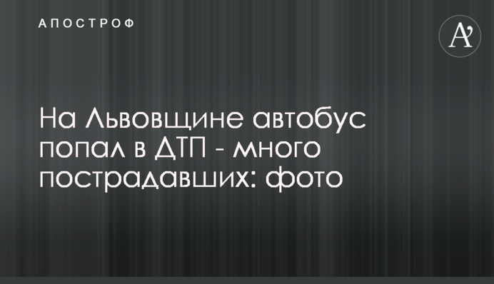 На Львовщине автобус попал в ДТП - много пострадавших: фото
