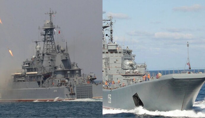 "Демілітаризація" РФ йде по плану: що відомо про атаковані великі десантні кораблі "Азов" і "Ямал", фото