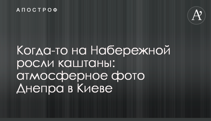Колись на Набережній росли каштани: атмосферне фото Дніпра у Києві