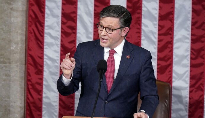 Speaker Johnson faces resignation, looks for a way to vote on aid to Ukraine