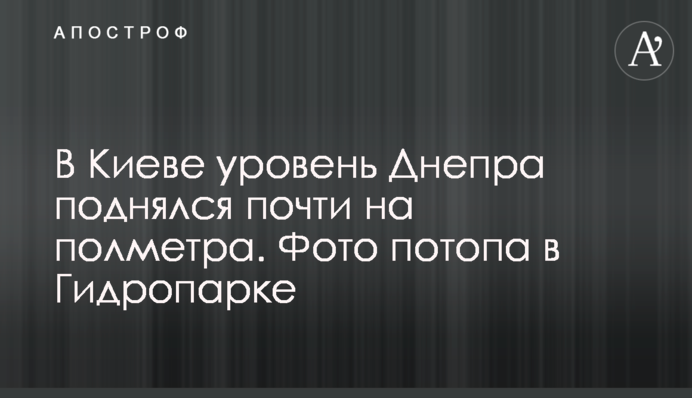 В Киеве уровень Днепра поднялся почти на полметра. Фото потопа в Гидропарке