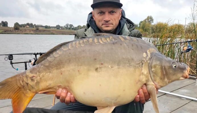 Українець спіймав коропа-