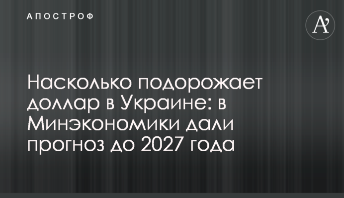 Наскільки подорожчає долар в Україні: в Мінекономіки дали прогноз до 2027 року