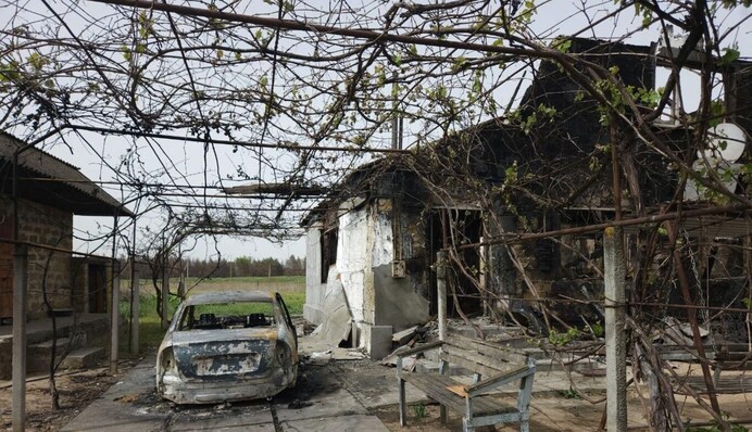 Drunk occupiers killed 10 people and burned down several houses in Kherson Region: photos and details