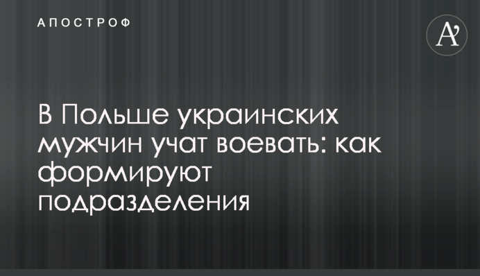 У Польщі українських чоловіків вчать воювати: як формують підрозділи