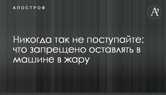 Никогда так не поступайте: что запрещено оставлять в машине в жару