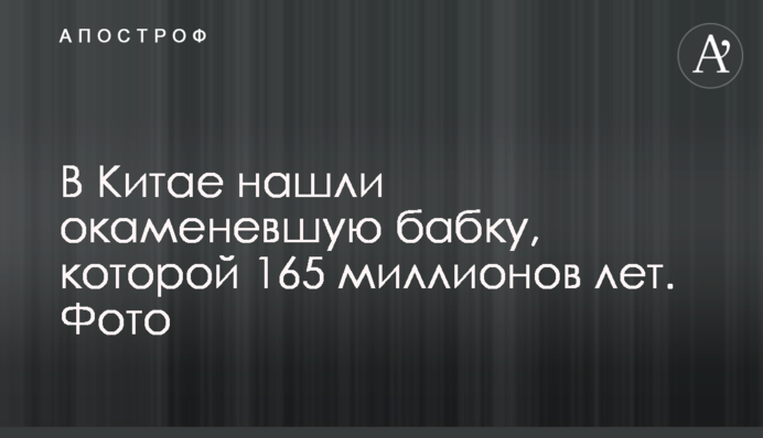В  Китаї знайшли скам’янілу бабку, якій 165 мільйонів років. Фото