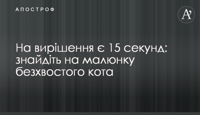 На вирішення є 15 секунд:  знайдіть на малюнку безхвостого кота