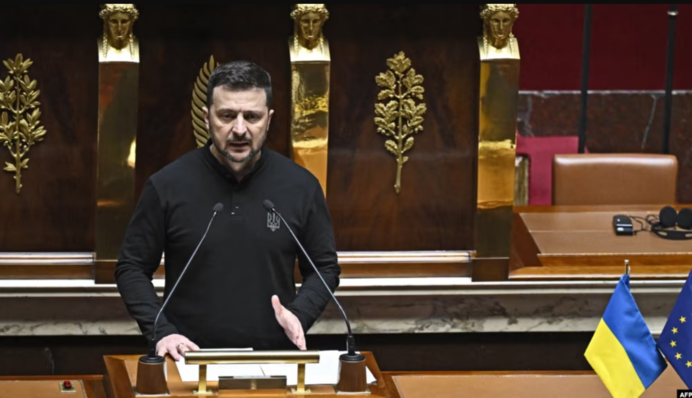 Зеленський виступив перед Національними зборами Франції: відео і головні тези
