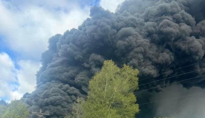 A powerful explosion occurs in Poland at a plant producing rocket fuel