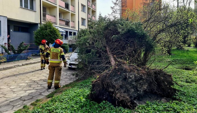 В Польше мощный ураган повредил вертолеты
