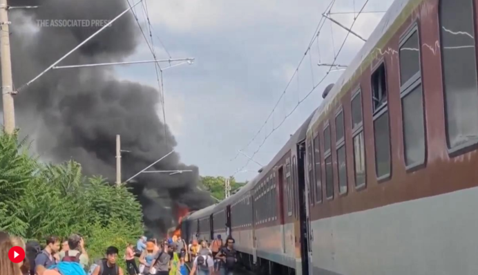 Passenger train collides with a bus in Slovakia, killing 7 people