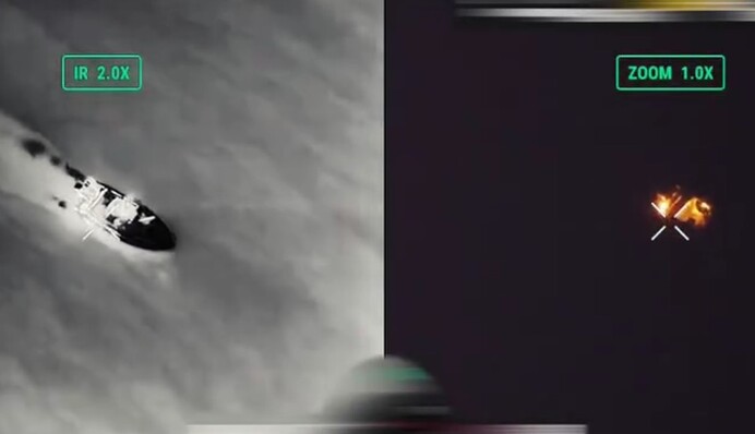 Момент підриву човна з росіянами на Дніпрі зняли на камеру з двох ракурсів