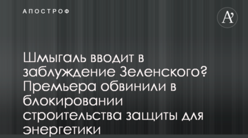 Шмыгаль вводит в заблуждение Зеленского? Премьера обвинили в блокировании строительства защиты для энергетики