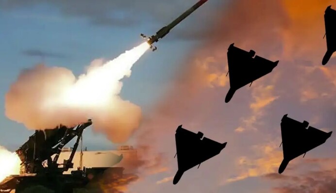 Russians attack Kyiv with drones