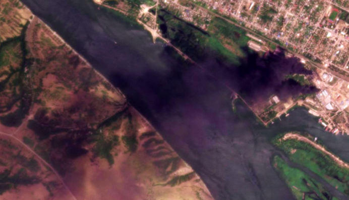 З’явились супутникові знімки атакованої нафтобази у Калачі-на-Дону Волгоградської області