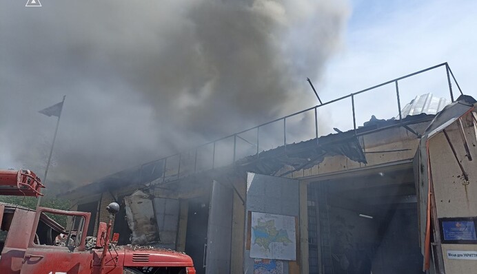 Россияне попали в пожарную часть в Запорожской области