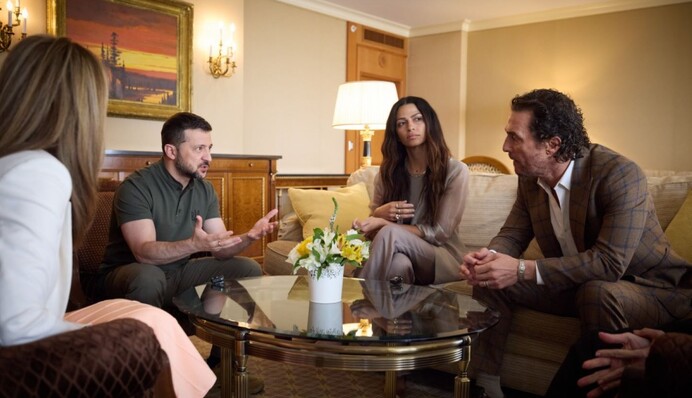 Мэтью Макконахи после травмы на лице встретился с Зеленским: как он теперь выглядит