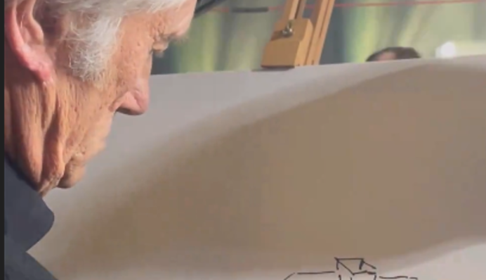 Ющенко намалював картину - цей процес потрапив на відео