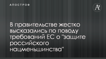 В правительстве жестко высказались по поводу требований из ЕС о "защите российского нацменьшинства"