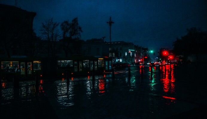 В Киеве пьяная водитель во время комендантского часа убегала от патрульных и врезалась в дерево