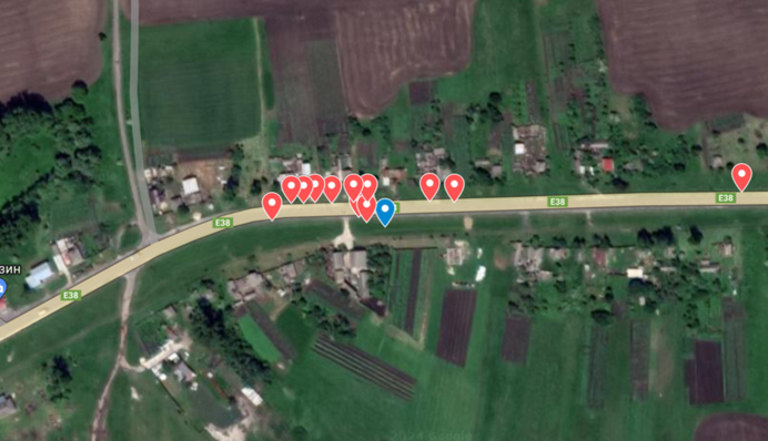 Бои под Курском: в сети показали места сгоревшей техники россиян