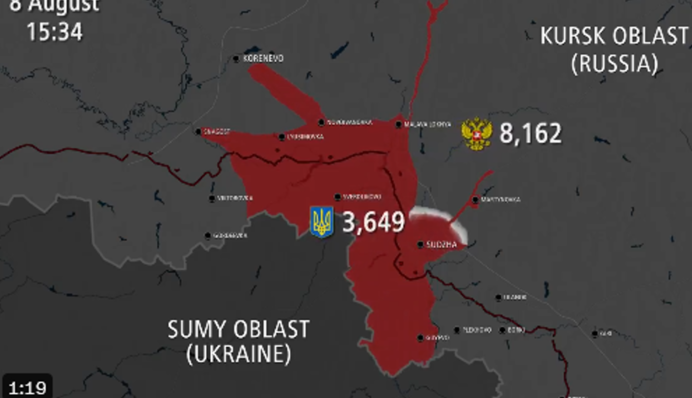 Карту розвитку Курської операції зробили анімованою