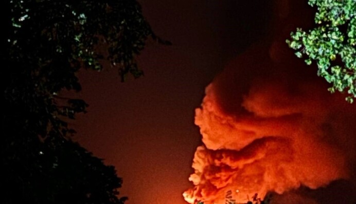 На відео потрапив момент потужного удару по складах боєприпасів під Воронежем