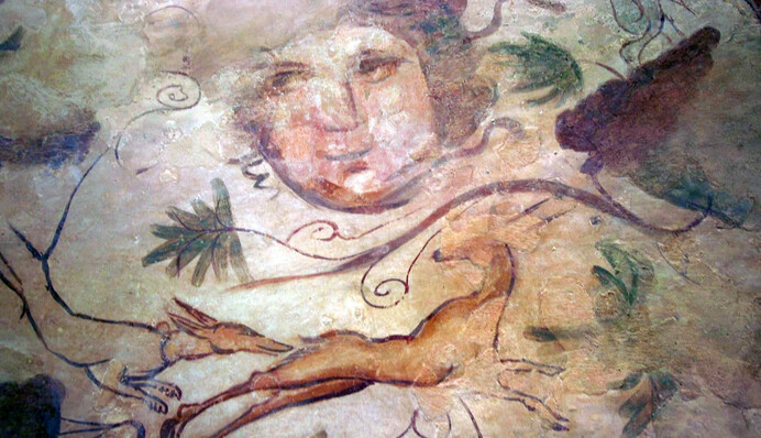 В Ашкелоне обнаружили невероятной красоты фрески римской эпохи