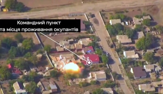 Волонтеры показали уничтожение в Запорожской области командного пункта россиян