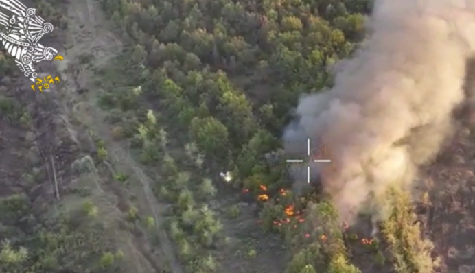 Дрон-дракон сжег вражескую позицию с последующей детонацией БК