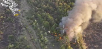 Дрон-дракон спалив ворожу позицію з подальшою детонацією БК