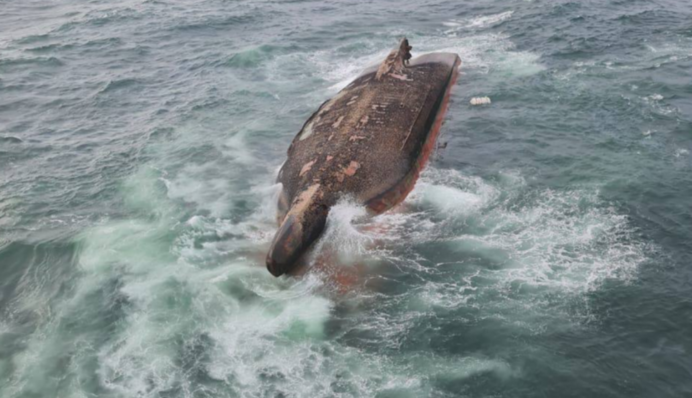 У РФ перекинулося вантажне судно