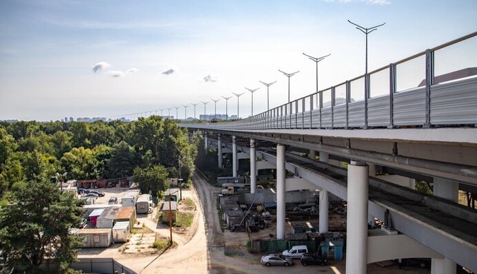 Кличко показав, як ведуться роботи з будівництва Подільсько-Воскресенського мостового переходу