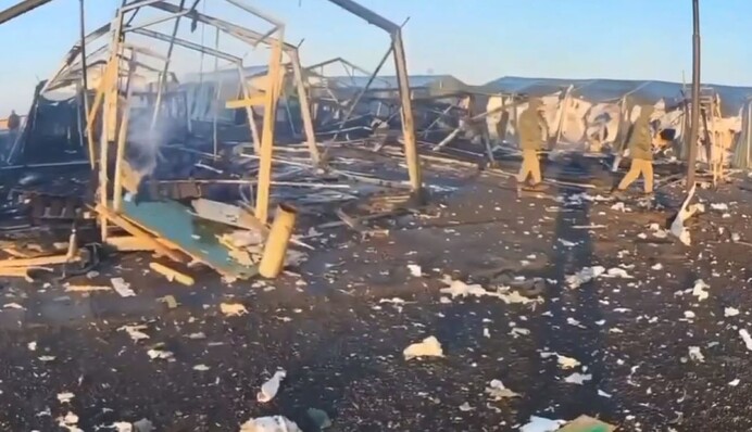 Дрон ударил по российскому военному полигону под Ростовом – появились кадры последствий