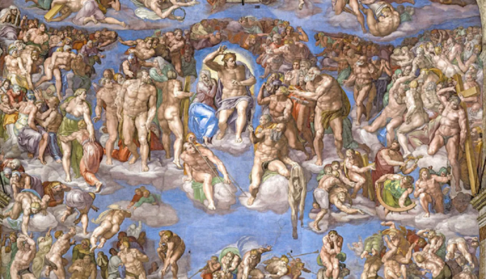 На картине Микеланджело 