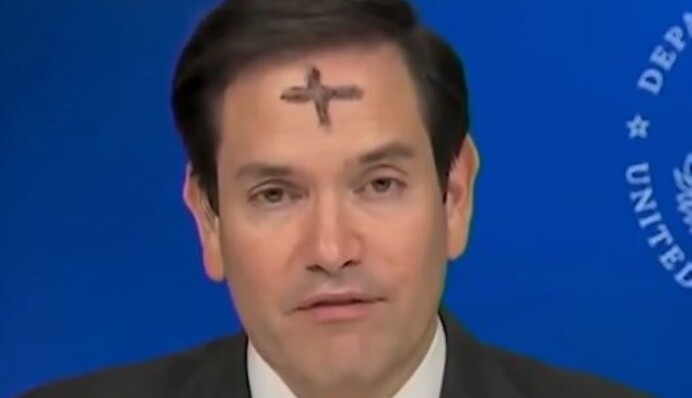 Почему госсекретарь США Марко Рубио появился в эфире с крестом на лбу