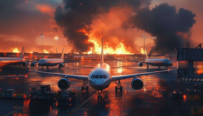 Саакашвили назвал виновника пожара в лондонском аэропорту Хитроу